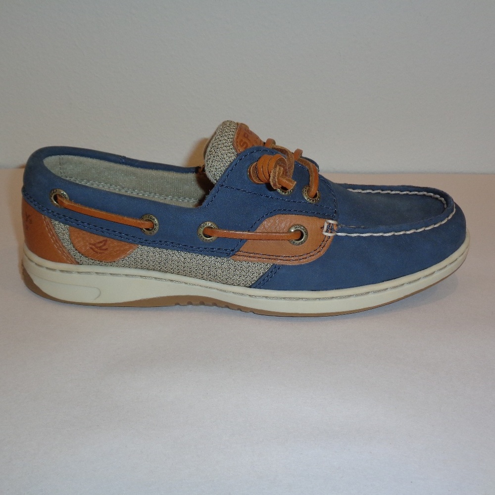Sperry Top Sider Size 5 IVYFISH Blue Leather Shoes
